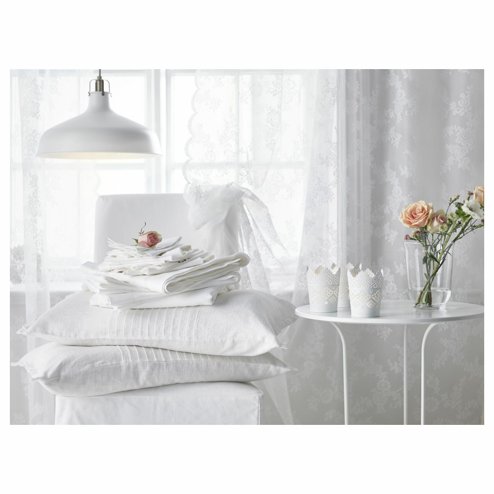 Подсвечник IKEA SKURAR (СКУРАР), Белый, Металл 11 см