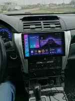 Магнитола для Toyota Camry 55 2014-2018 (рамка серебро) - Teyes CC3 Android 10, Быстрая, CarPlay, SIM-слот