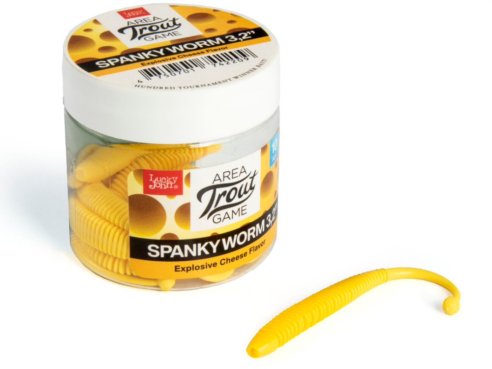 Слаги съедобные LJ Pro Series SPANKY WORM 3,2in (8 см), цв. 101, 10 шт.