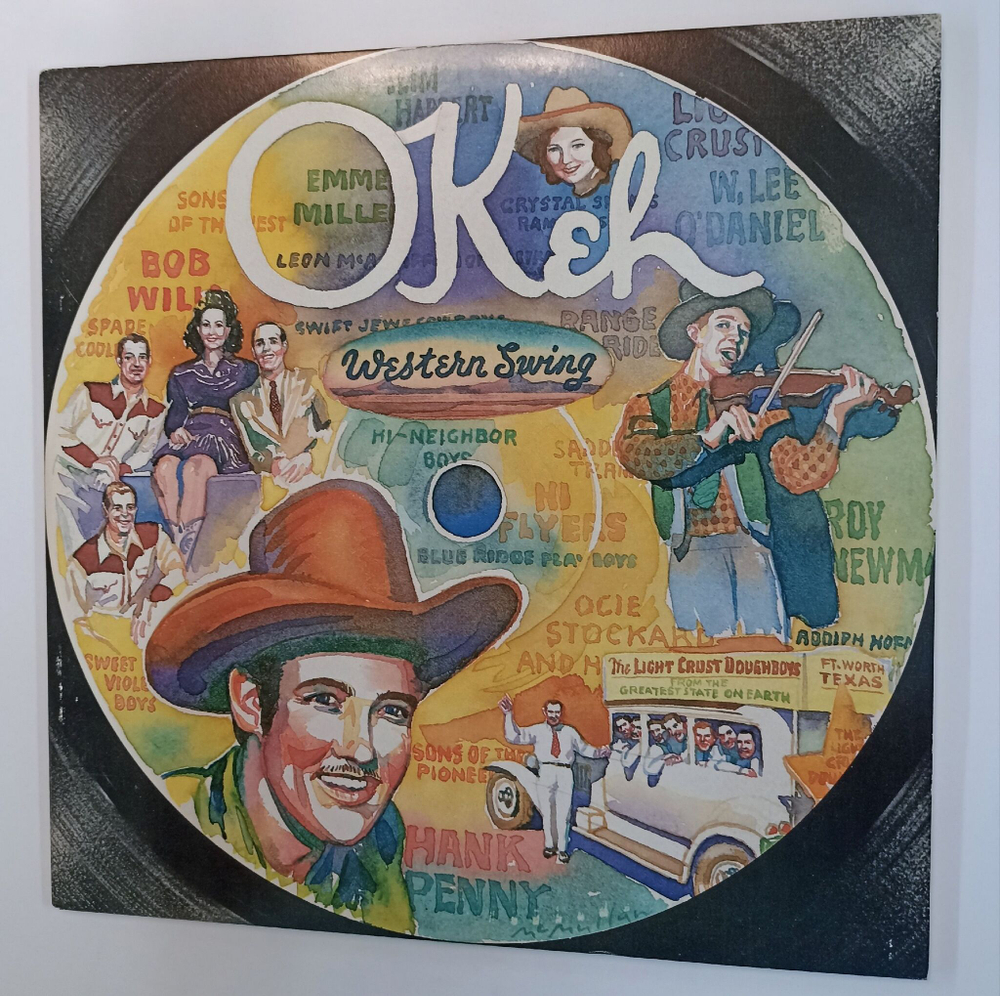 Винтажная виниловая пластинка LP Сборник Кантри Музыки Okeh Western Swing 2LP (USA 1982)