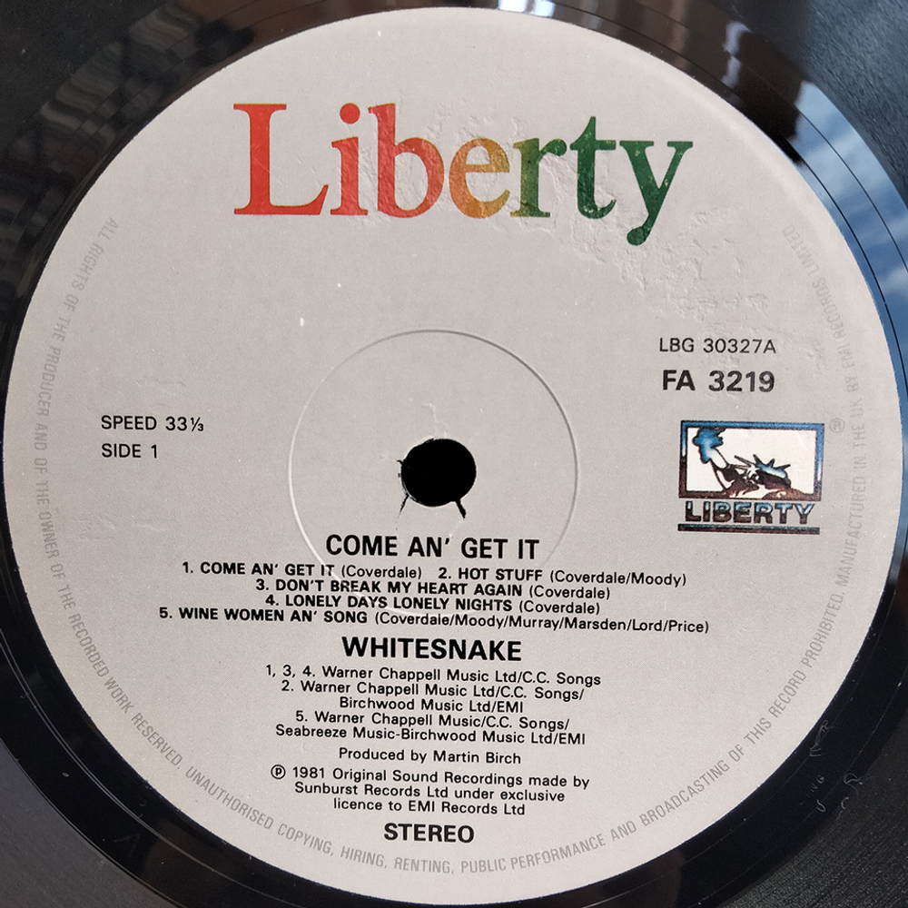 Whitesnake / Come An' Get It (LP)