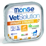 Влажный корм диетический Monge VetSolution Cat Urinary Struvite Уринари Струвит для кошек при заболеваниях мочеполовой системы и струвитном течении МКБ 100г