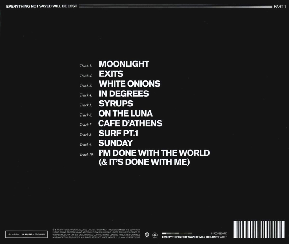 Foals / Everything Not Saved Will Be Lost Part 1 (CD)