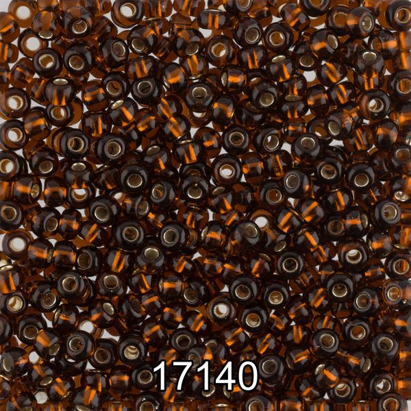 Бисер Preciosa 10/0 (2.3 мм), 500 г, 17140 (Ф196) т.коричневый