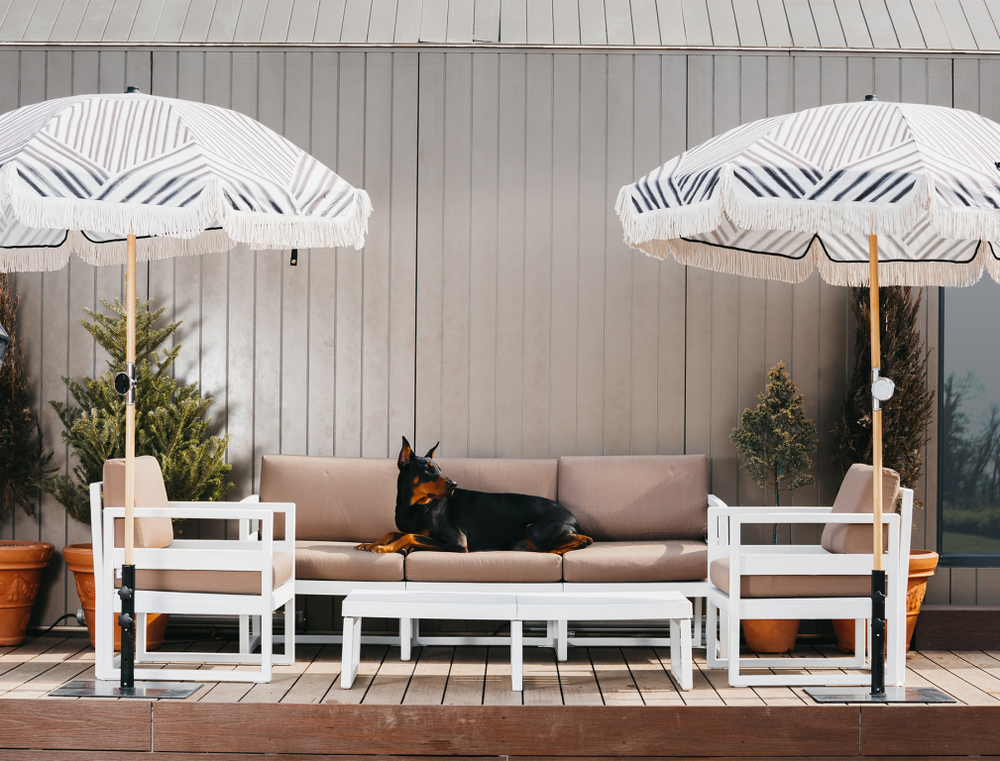 Комплект пластиковой мебели Siesta Contract Mykonos XL, белый, светло-коричневый