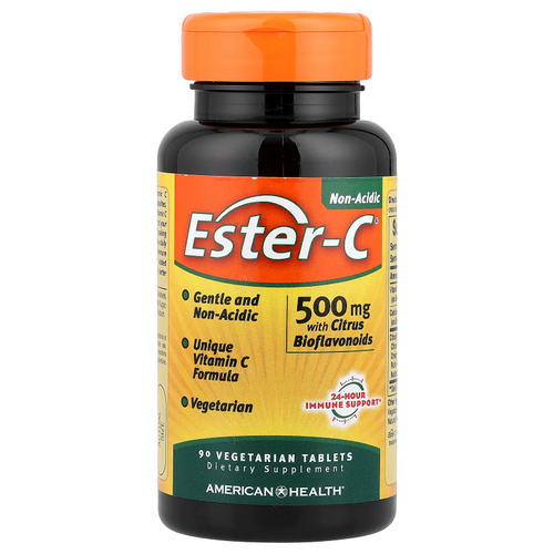 American Health, Ester-C® с цитрусовыми биофлавоноидами, 90 вегетарианских таблеток