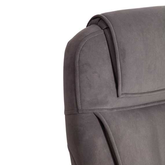Кресло Бергамо/Bergamo хром (22) флок , серый, 29