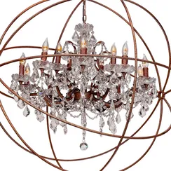 Подвесная люстра Foucaults Orb Crystal LOFT1897/15 Loft It