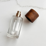 5 КОМПЛЕКТОВ: Флакон FUN 50 ml, колпачок CYLINDER 40, дерево бук цвета шоколад, спрей самозащелкивающийся с кольцом