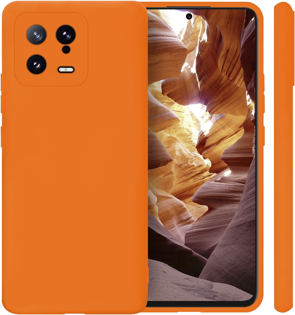 Мягкий Soft Touch чехол из силикона для XIAOMI 13 (не PRO!) с бархатной подкладкой
