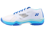 YONEX Power Cushion Textile, Synthetic Leather Cushioning Slip Resistant Low top Badminton Shoes Unisex White Blue