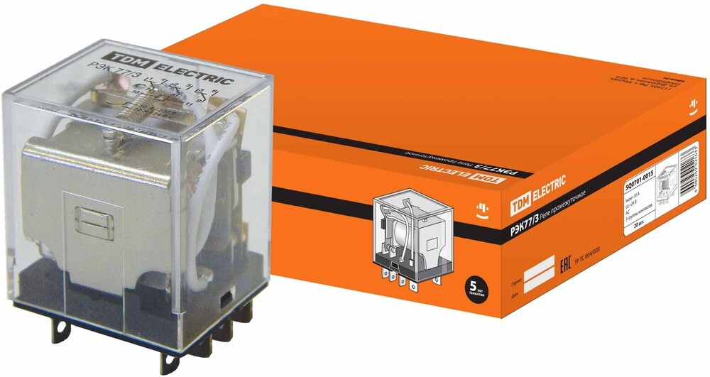 Реле промежуточное РЭК77/3 10А  24В AC TDM SQ0701-0015