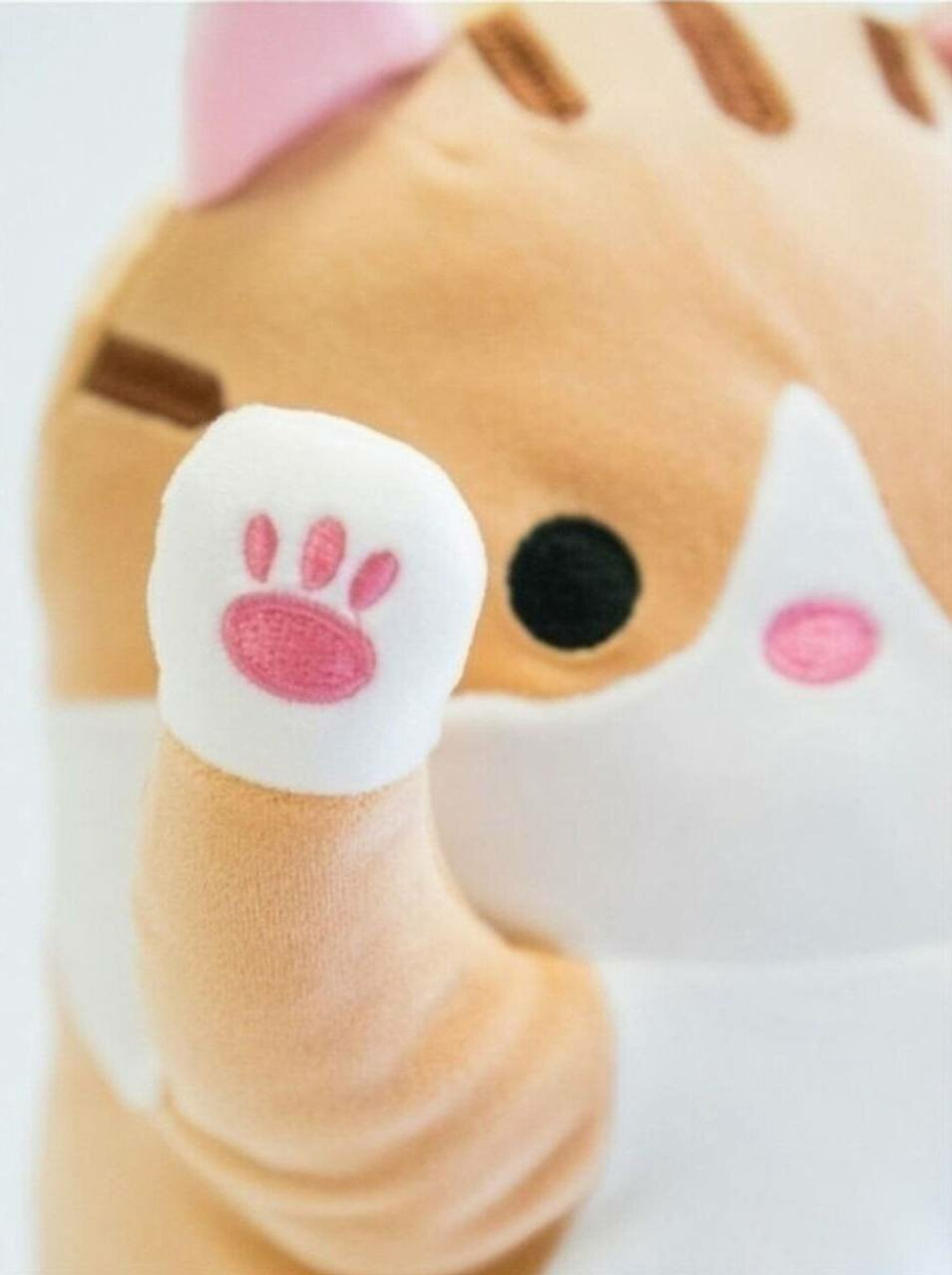 Мягкая игрушка длинный Кот батон, оранжевый, 150 см