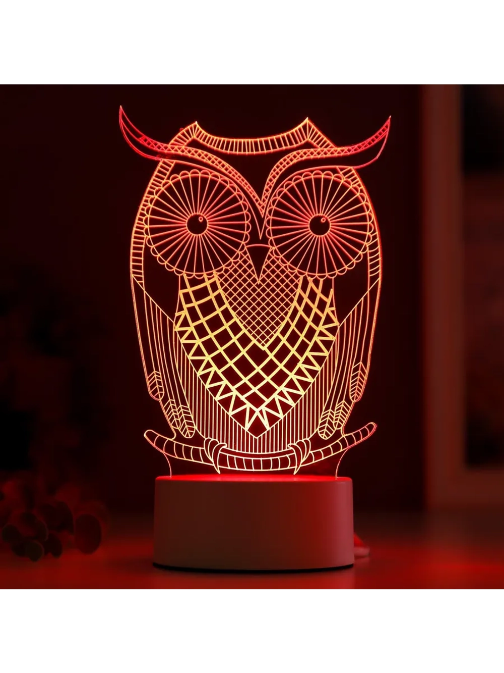 Светильник Большой филин LED RGB от