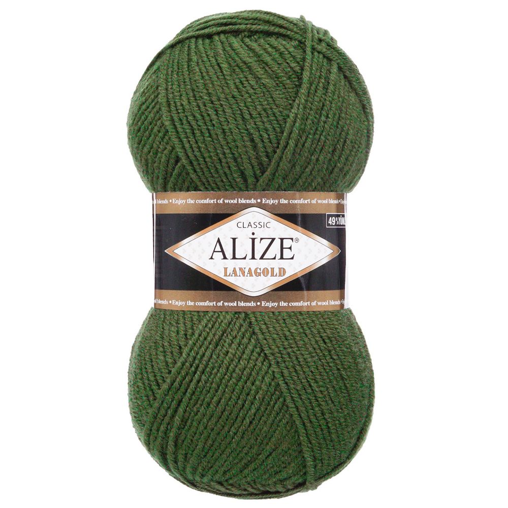 Пряжа Alize (Ализе) Lana Gold / уп.5 мот. по 100 г, 240м, 029 болотный A