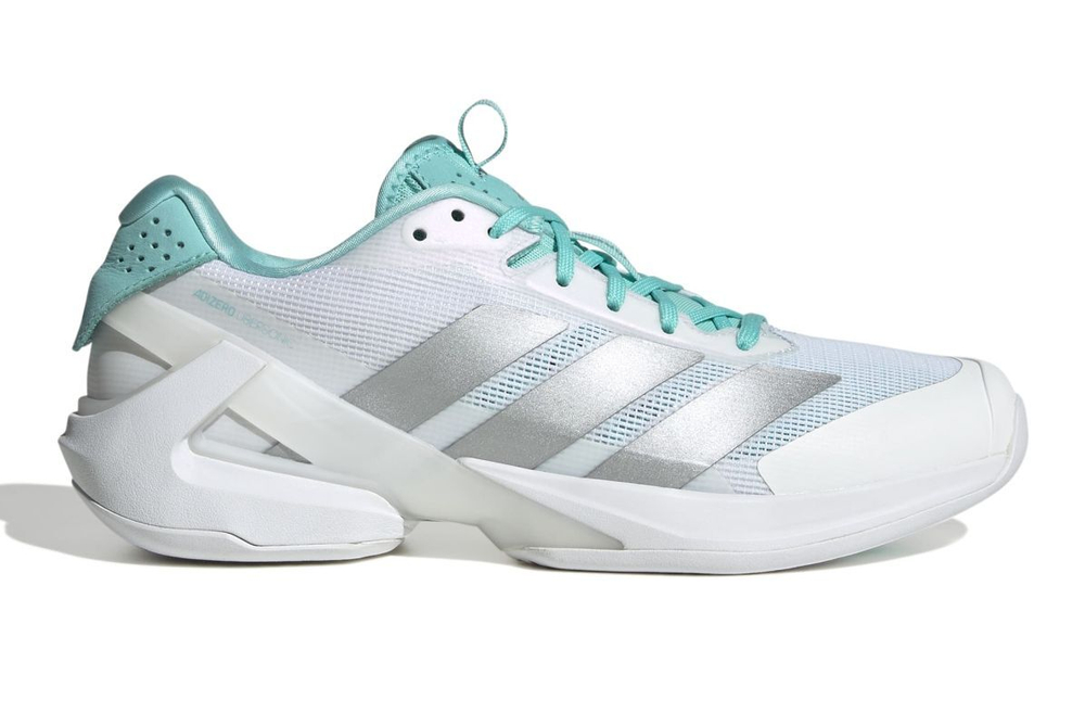 Женские Кроссовки теннисные Adidas Adizero Ubersonic 5 W NM - cloud white/silver metallic/mint ton