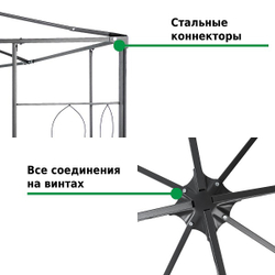 Тент садовый Green Glade 43302 3х3х2,45 м полиэстер