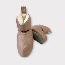 Сапожки-носочки пуховые German Grass Comfort Socks Travel Latte карамельно-бежевые Бежевый