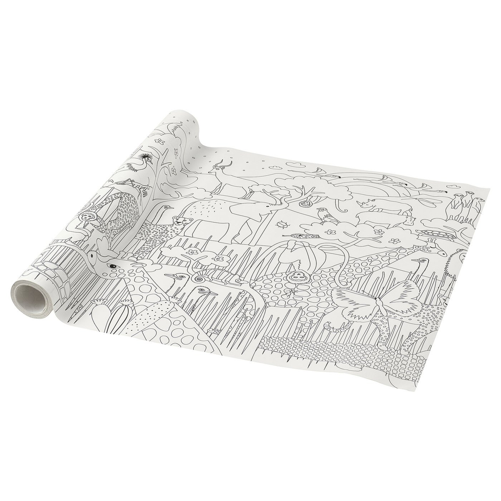IKEA SANDLÖPARE  (ИКЕА САНДЛЁПАРЕ)  -  Рулон бумаги для раскрашивания - саванна 10 м