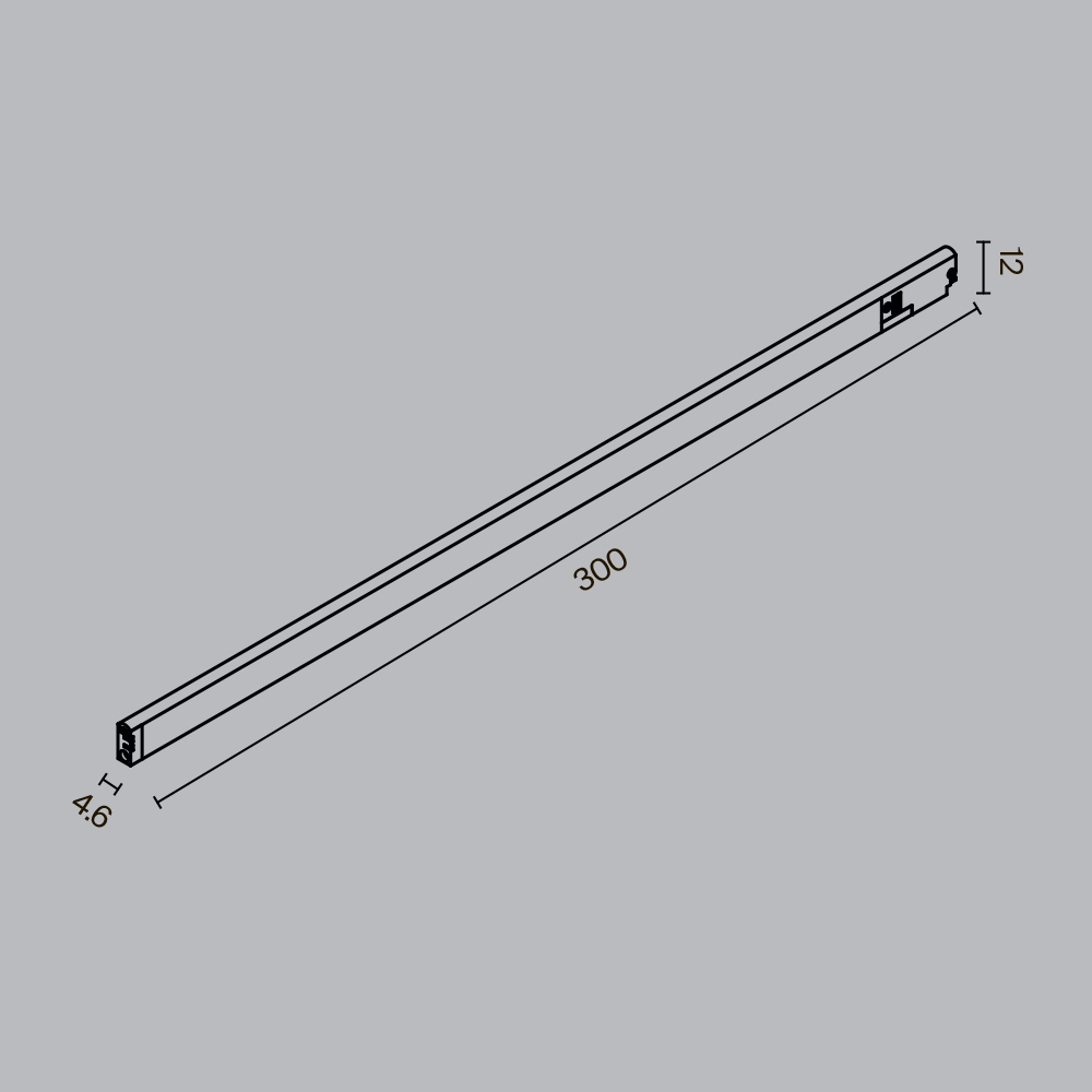 Магнитный трековый светильник Maytoni Basis TR190-1-5W3K-B