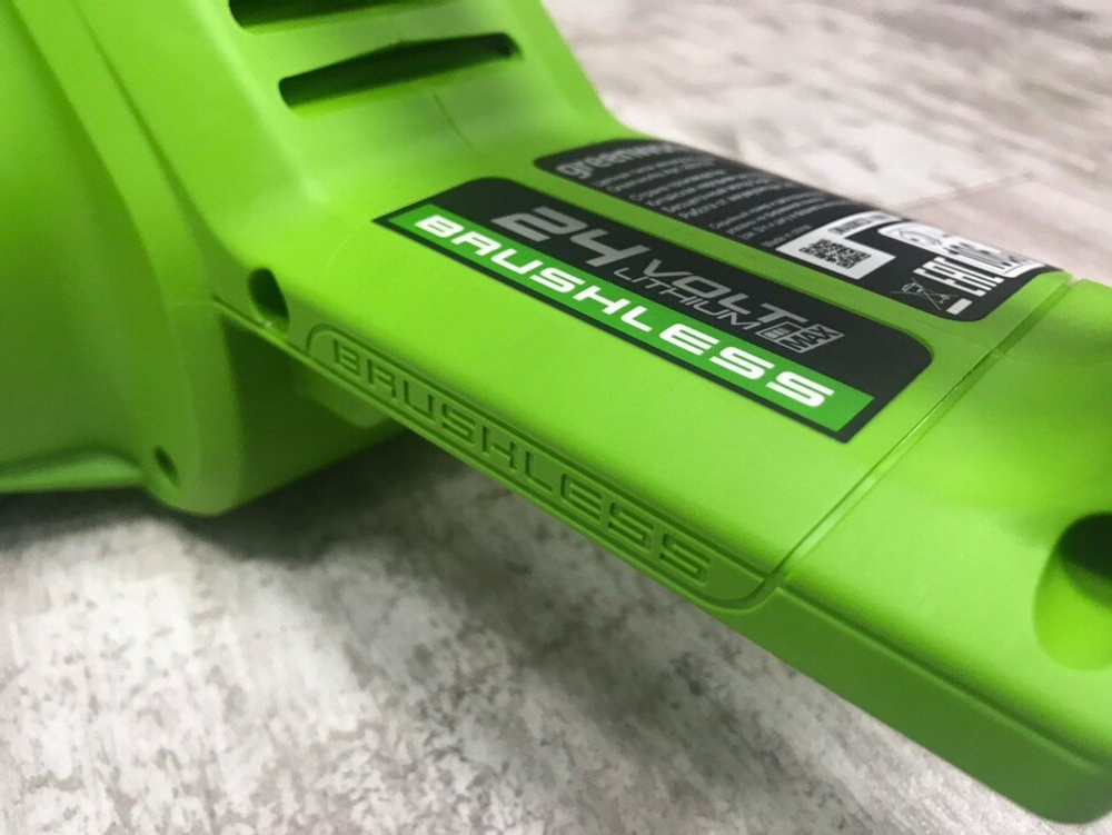 Цепная пила аккумуляторная GREENWORKS GD24CS30 24В,3/8-1,1-45,30см,б/щ,без АКБ и ЗУ (2007007)