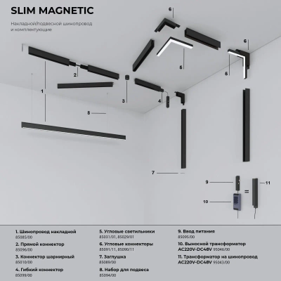 Slim Magnetic Full light N01 Трековый светильник 22W 4200K 85026/01