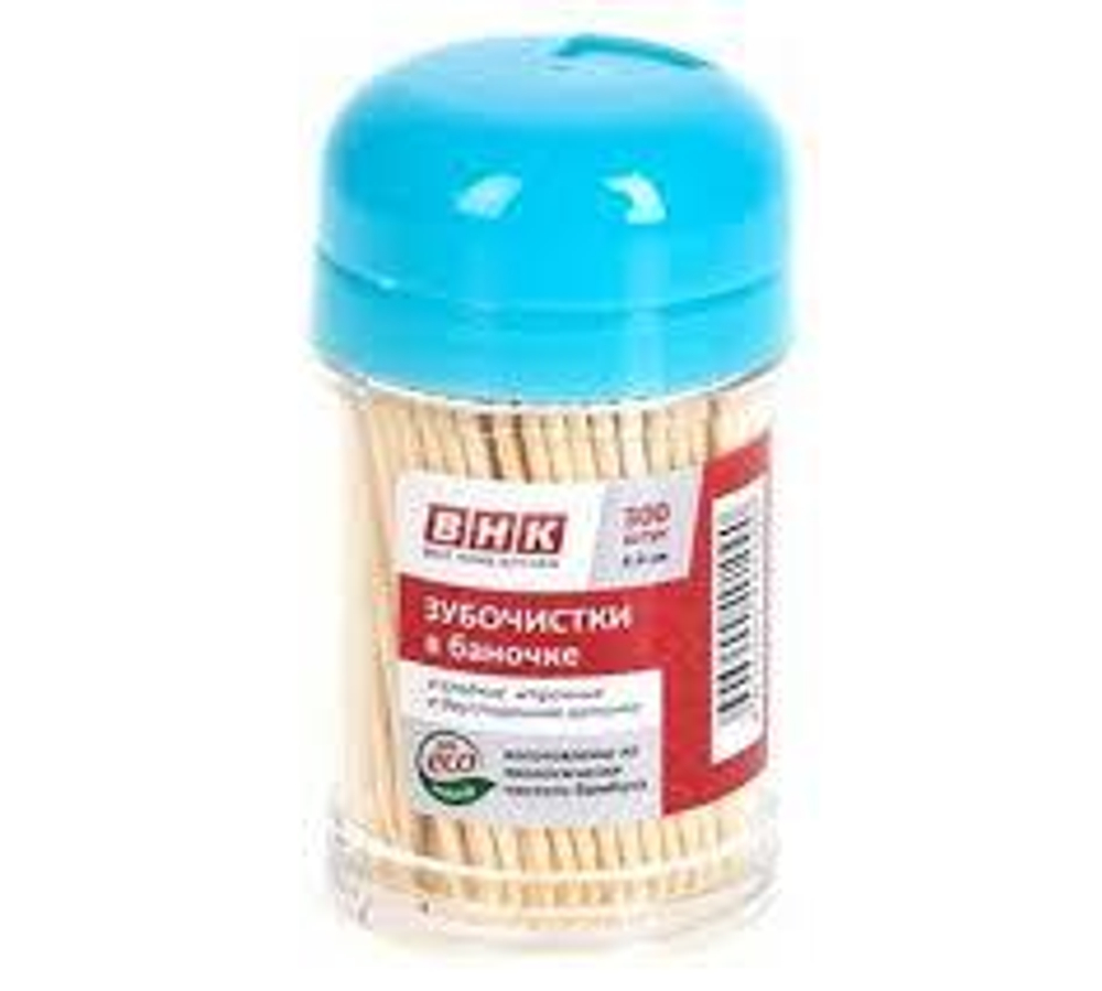 Зубочистки 300шт баночка (10/400)