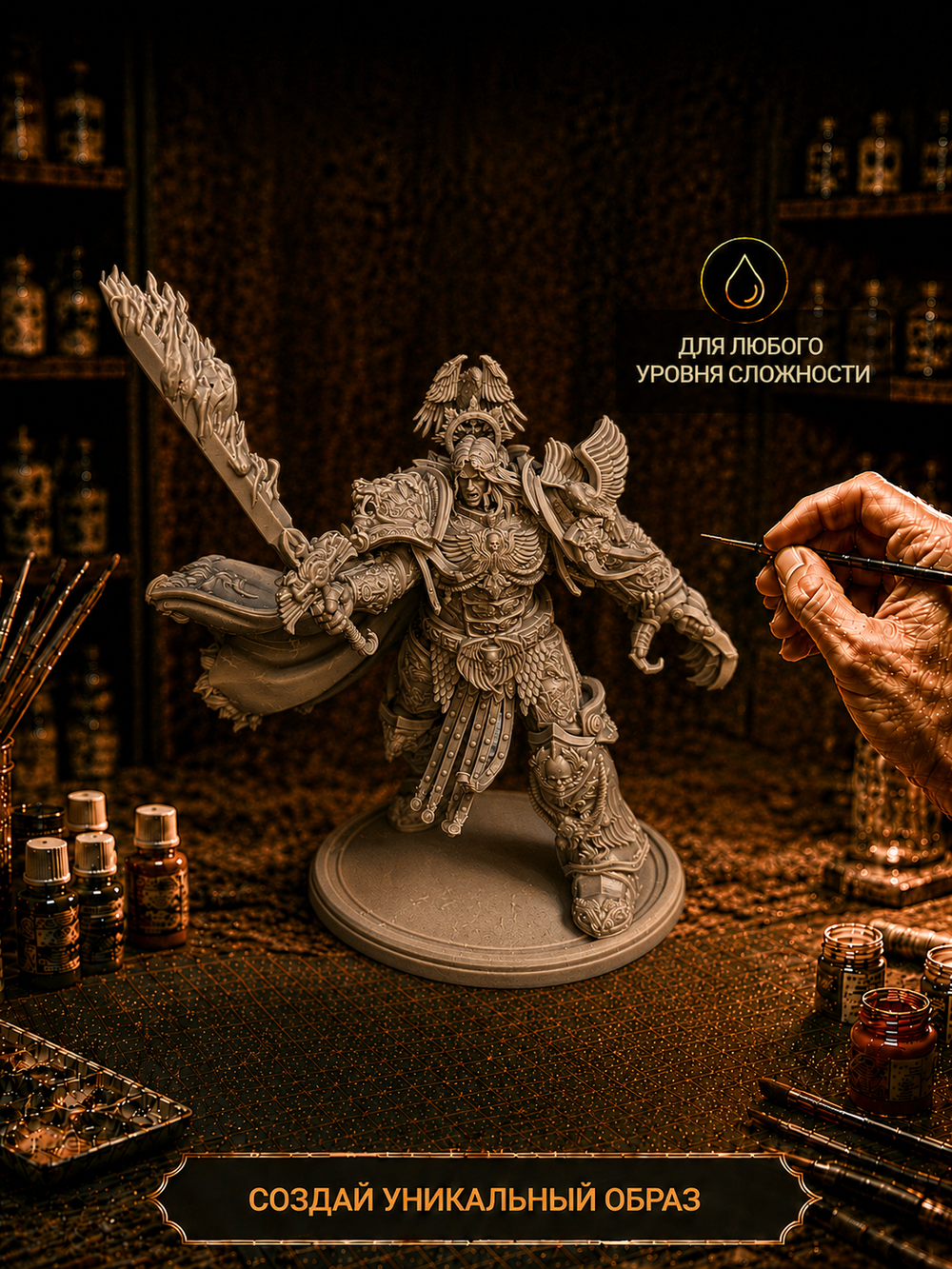 Фигурка, Император человечества, Warhammer 40 000, высота 12 см, под покраску