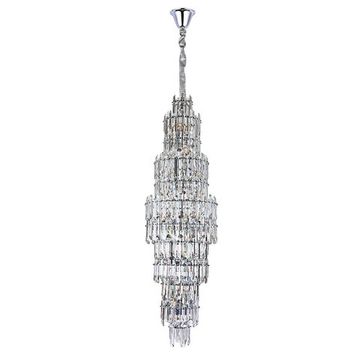 Подвесная хрустальная люстра 36*Е14 3511/02 LM-36 хром Rosie Divinare