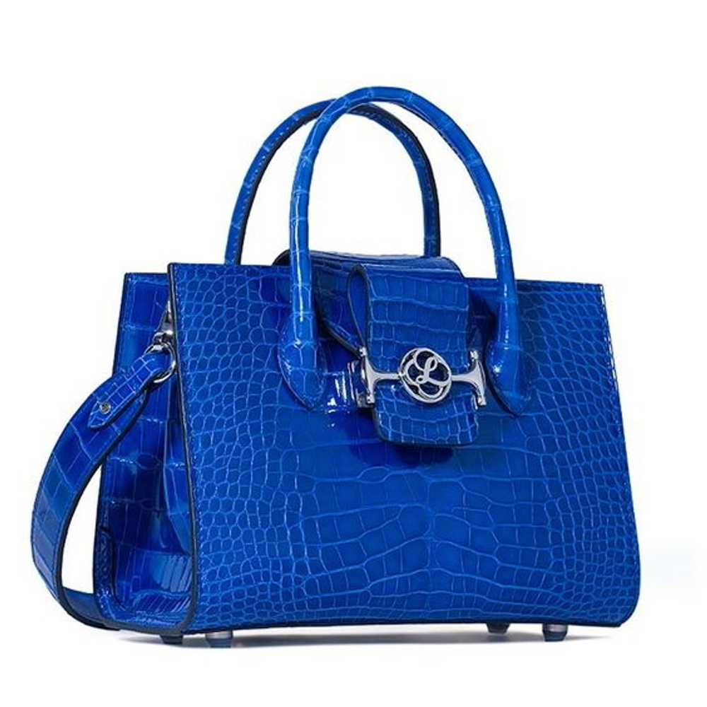 Крокодил цв. Синий / Real Blue, толщ. 0,9-1,1 мм, натуральная кожа