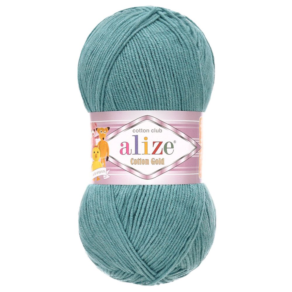 Пряжа Alize (Ализе) Cotton Gold / уп.5 мот. по 100 г, 330м, 156 синее море