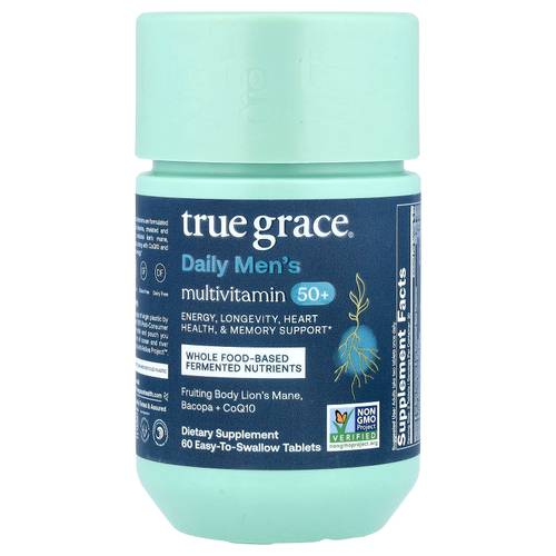 True Grace, мультивитамины для мужчин старше 50 лет, 60 таблеток, которые легко глотать