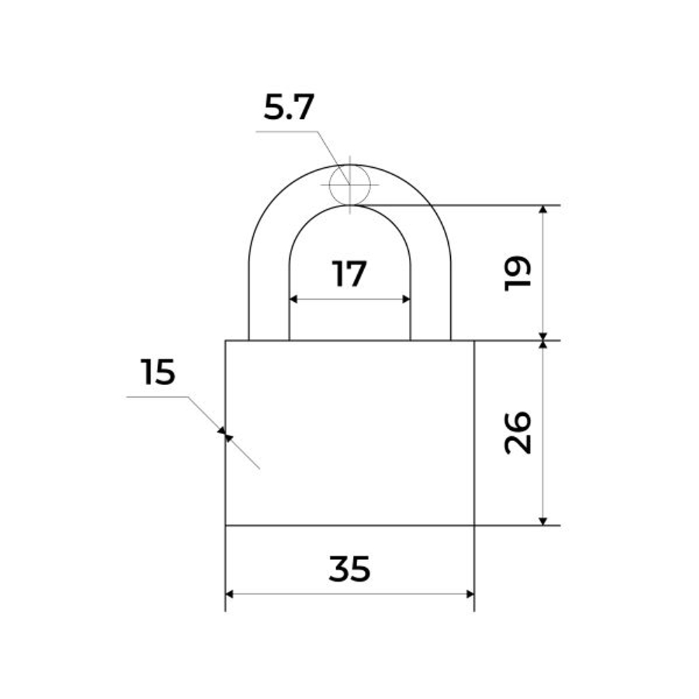Замок навесной СТАНДАРТ HDS-340 d=5,7