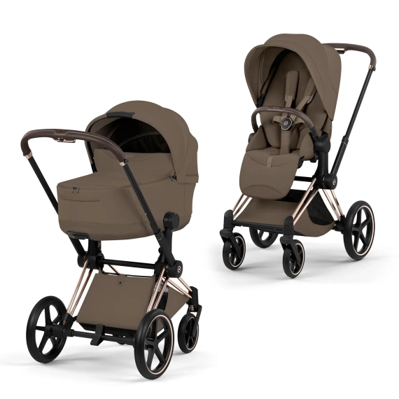 Детская коляска Cybex Priam V Style 2 в 1 Coconut Brown шасси Rosegold