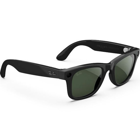 Умные очки Ray-Ban Wayfarer (Gen 2) RW4012 (Линзы с зелёным автозатемнением) Shiny Black/ Transitions Graphite Green lenses Размер M