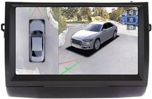 Магнитола для Toyota Prius 20 2003-2011 (вниз, с JBL) - FarCar BX9-360-9613F1 монитор 9.5" 2K QLED на Android 13, Быстрая, CarPlay, 4G SIM-слот, 4 камеры в комплекте