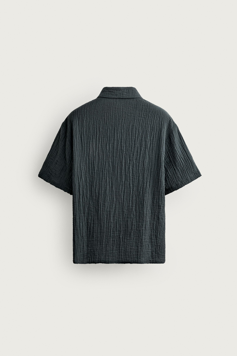 РУБАШКА RELAXED FIT С РЕЛЬЕФНЫМ ЭФФЕКТОМ — ZARA