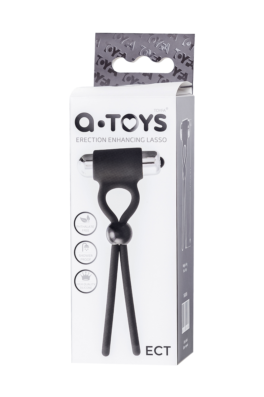 Лассо на пенис A-toys Ect черное 14 см