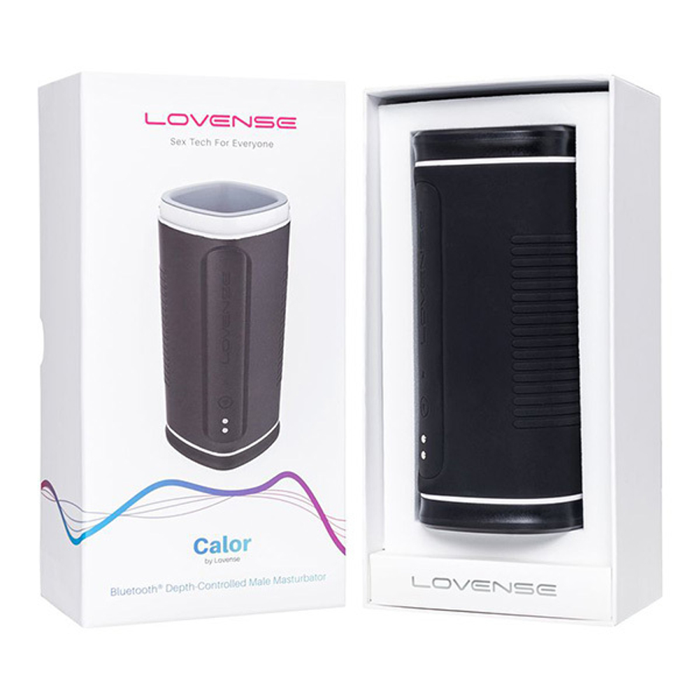Интерактивный карманный вибромастурбатор с функцией нагрева Lovense Calor Smart Heating Masturbator Black LE-16