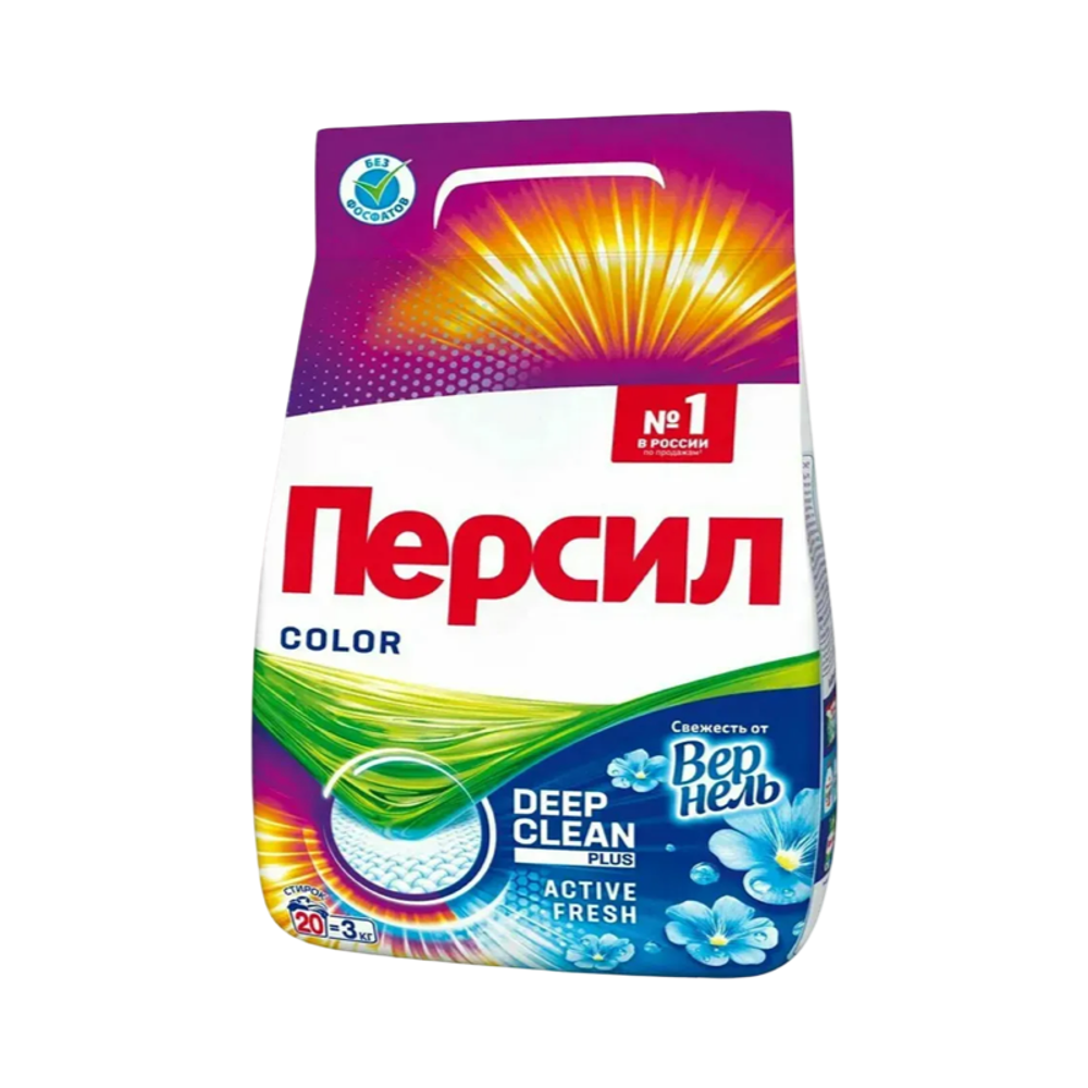 Порошок Персил авт 3кг Колор Свежесть вернеля, шт