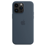 Силиконовый чехол с поддержкой MagSafe Apple Silicone Case для iPhone 14 Pro Max, Storm Blue (Штормовое небо)