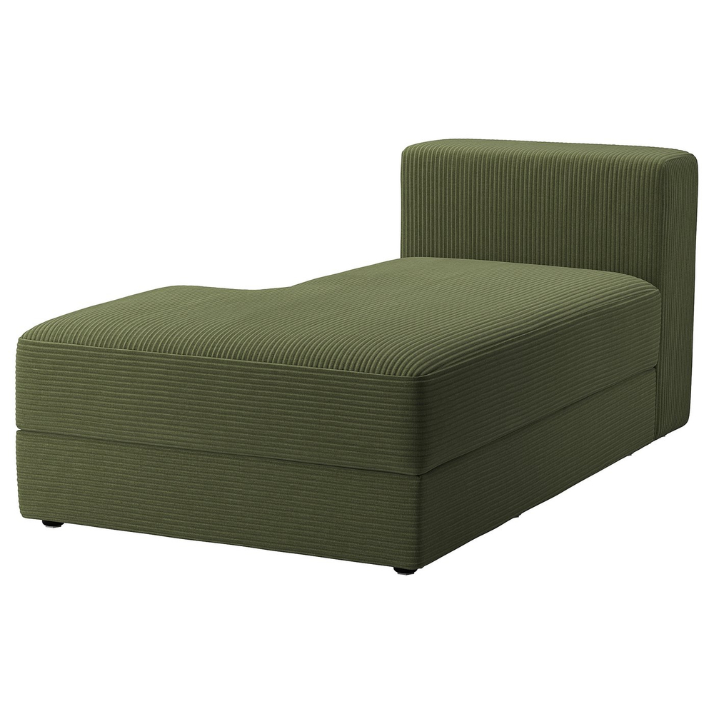 IKEA JÄTTEBO  (ИКЕА ЙЭТТЕБО)  -  Чехол на модуль-шезлонг, левый - Самсала тёмный жёлто-зелёный