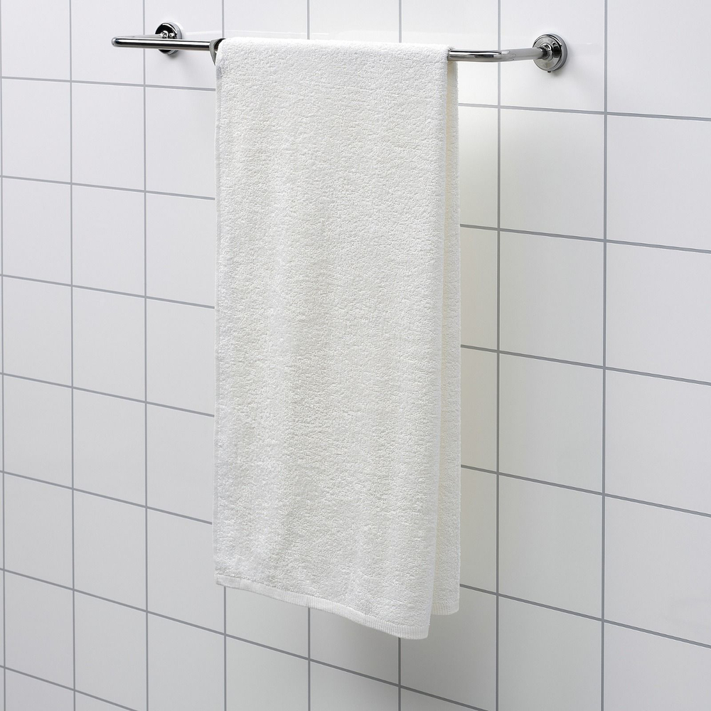 IKEA Банное полотенце DIMFORSEN , белое с петлей белого цвета, 70x140 см
