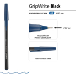 Ручка "GripWrite Black" шариковая 0.7 мм, синяя (BrunoVisconti)