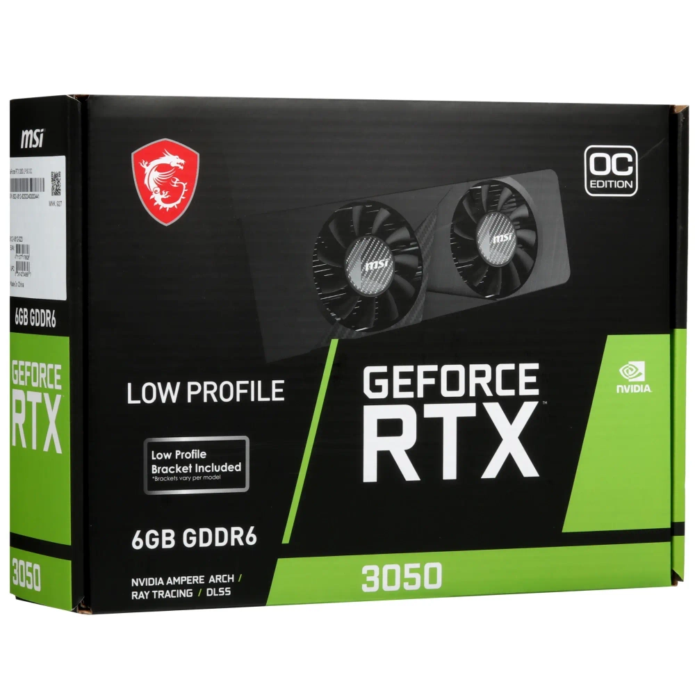 Видеокарта MSI Geforce RTX 3050 LP OC