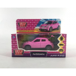 Модель ин. мет. "Nissan Juke-R 2.0" 12см, двер, багаж, розовый, коробка (Технопарк)