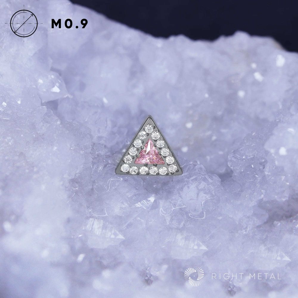 Shine Triangle Pink & Crystal- Shine Triangle Pink & Crystal-