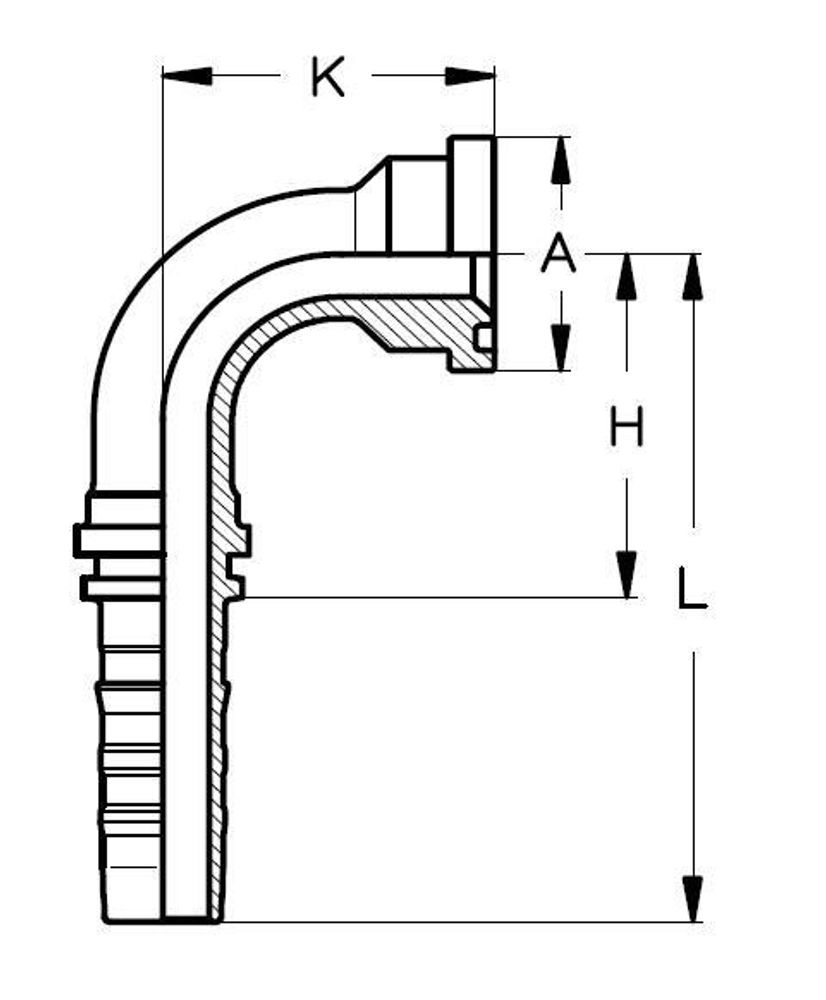 Фитинг DN 20 SFS CAT 1 47.6 (90) CS TIEFFE Фитинг DN 20 SFS CAT 1 47.6 (90) CS TIEFFE