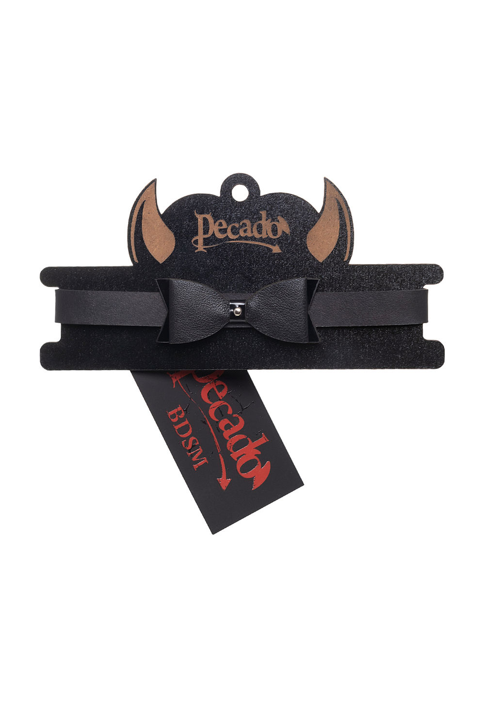 Чокер с бабочкой Pecado BDSM кожа черный