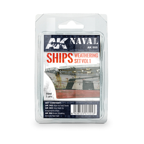 Набор красок AK Interactive Ships Weathering Set Vol.1